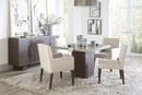 Oakland Brunette - Modesto Upholstered Arm Chair (Set of 2) - Abalone Linen And French Roast