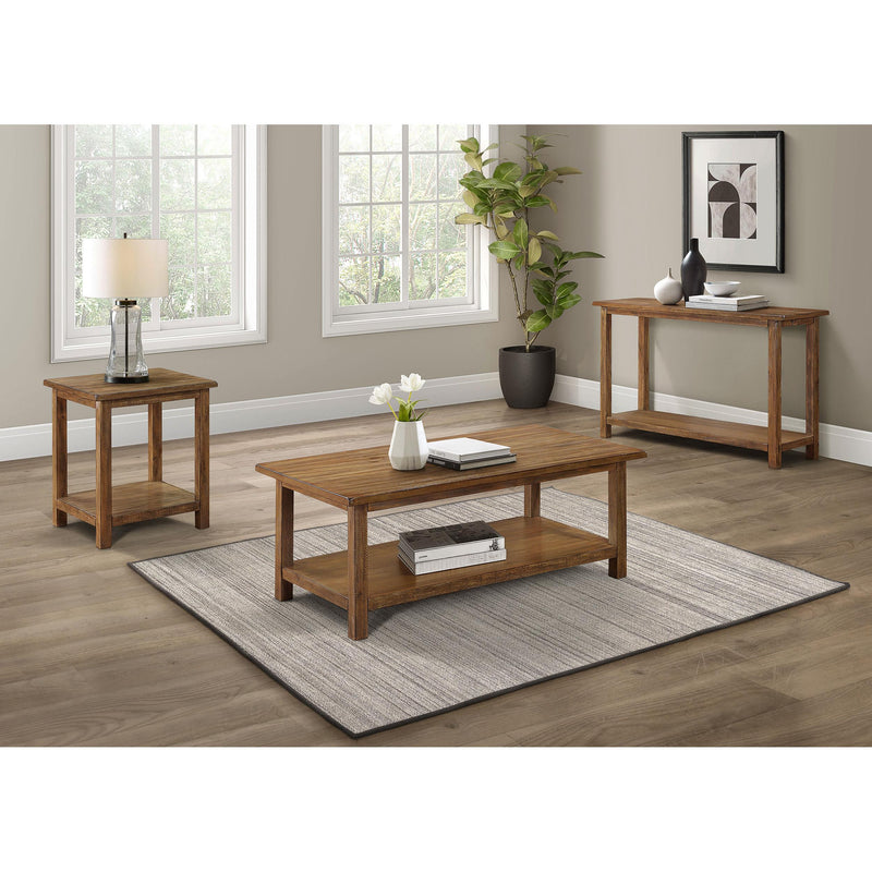 Coaster Furniture Payne 710548 Wood Coffee Table with Shelf - Distressed Brown IMAGE 6