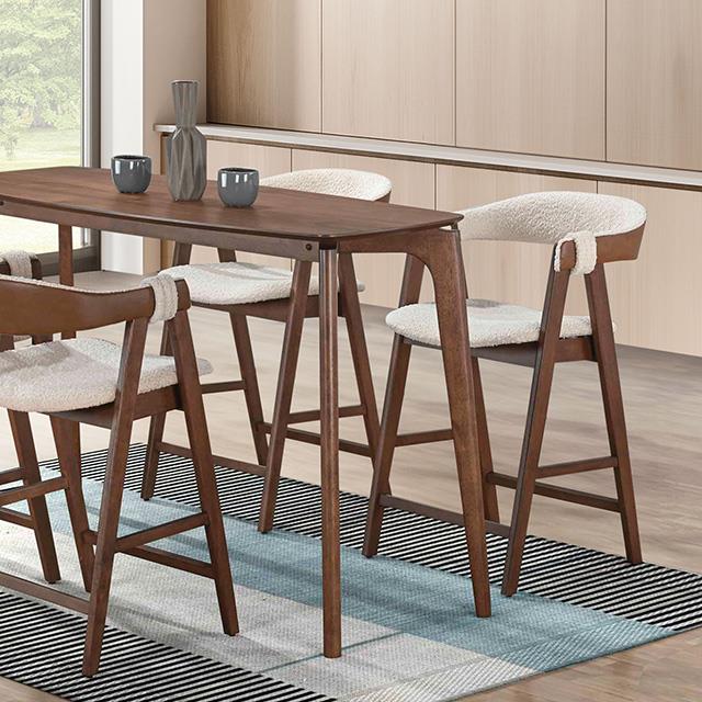 Furniture of America Ebikon FM3211WN-PT Counter Height Table IMAGE 1