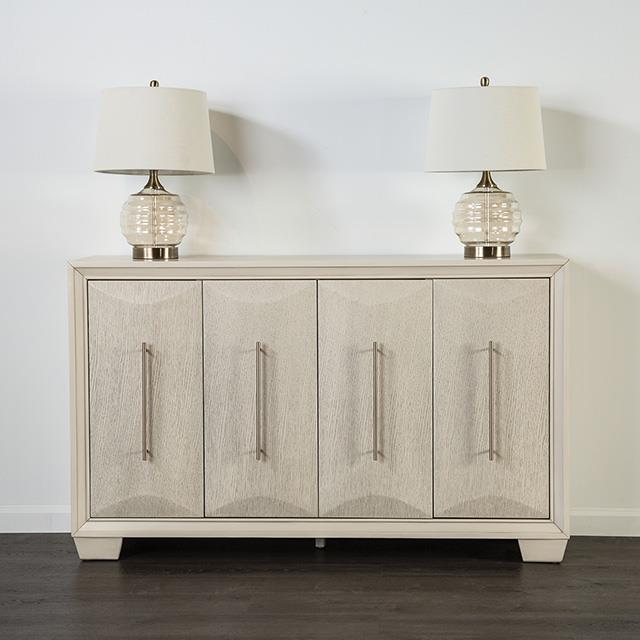 Furniture of America Hinwitz FM3399WH-SV Server IMAGE 1