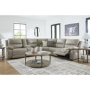 Signature Design by Ashley Narwhal Place PC99201S36 6 pc Reclining Sectional with Storage Console IMAGE 7