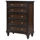 Coaster Furniture Andover 223635 5-Drawer Chest of Drawers - Dark Oak IMAGE 3
