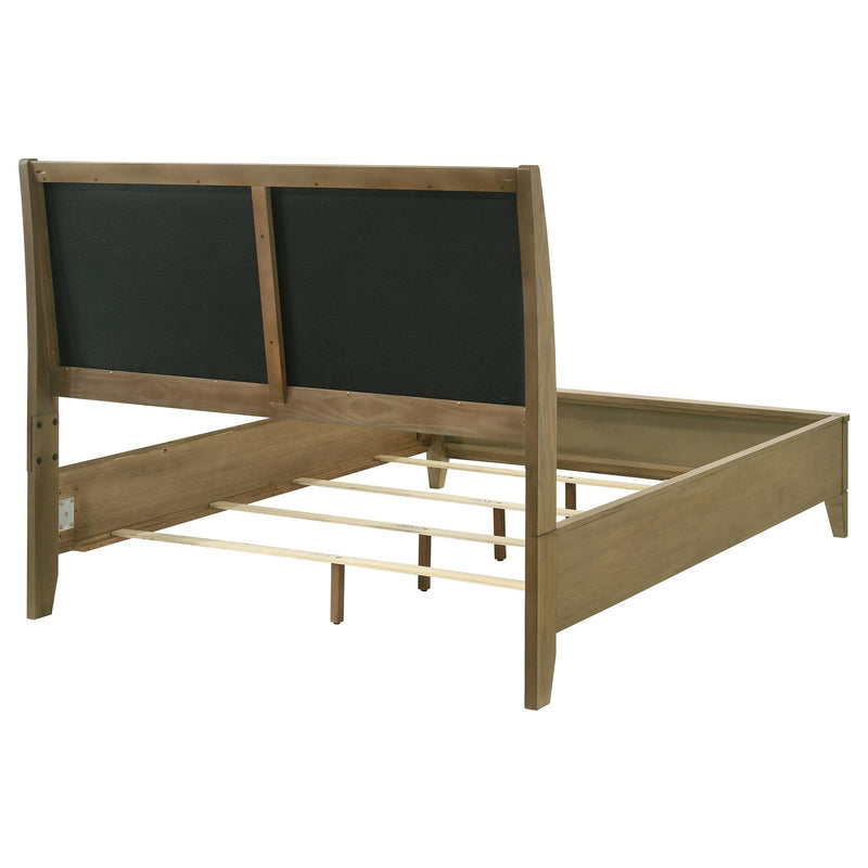 Coaster Furniture Granada 224921KW Upholstered California King Panel Bed - Natural Pine IMAGE 3