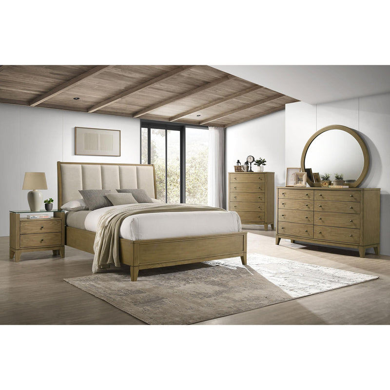 Coaster Furniture Granada 224921KW Upholstered California King Panel Bed - Natural Pine IMAGE 5