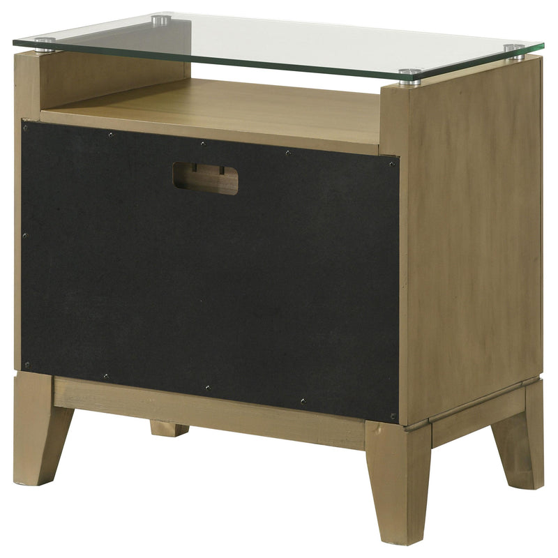 Coaster Furniture Granada 224922 2-Drawer Glass Top Nightstand - Natural Pine IMAGE 7