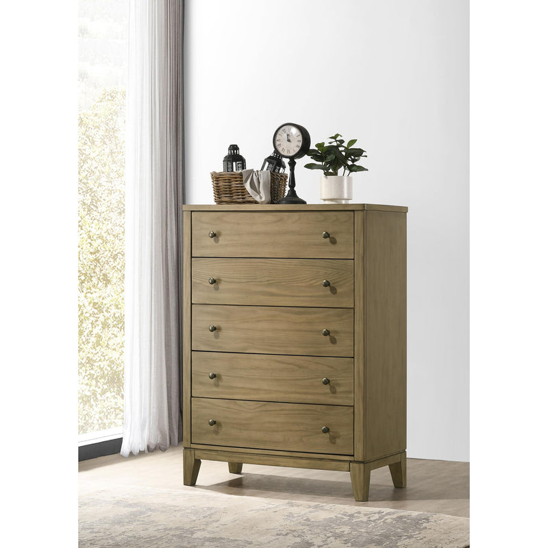 Coaster Furniture Granada 224925 5-Drawer Bedroom Chest of Drawers - Natural Pine IMAGE 9