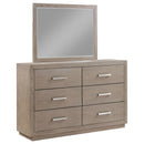 Coaster Furniture Kenora 224853M 6-Drawer Dresser and Mirror - Barley Brown IMAGE 1