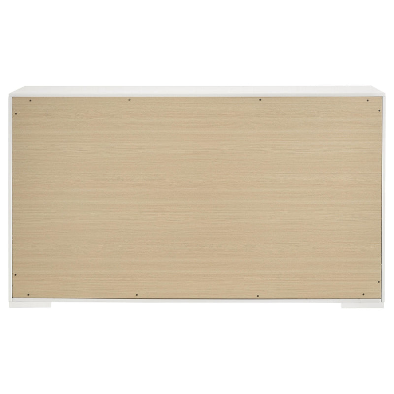 Coaster Furniture Ives 224943 6-Drawer Dresser Cabinet - White High Gloss IMAGE 6