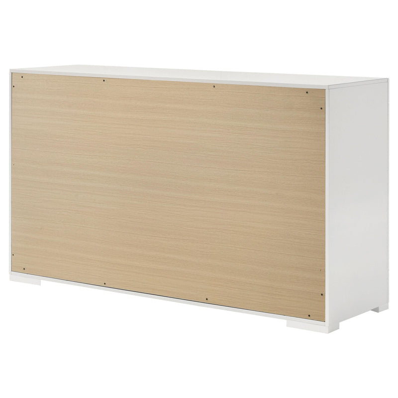 Coaster Furniture Ives 224943 6-Drawer Dresser Cabinet - White High Gloss IMAGE 7