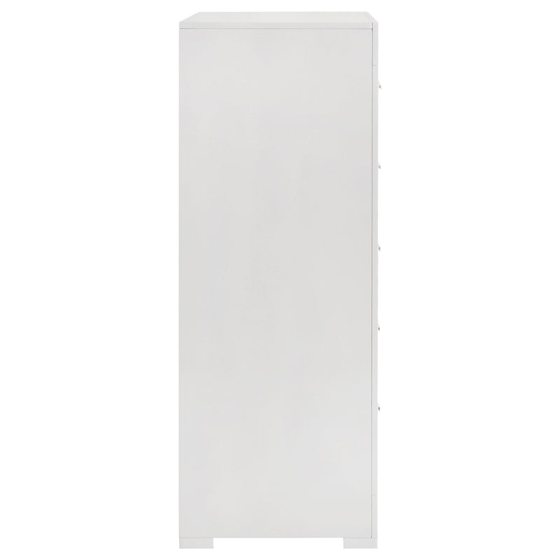 Coaster Furniture Ives 224945 5-Drawer Bedroom Chest of Drawers - White High Gloss IMAGE 8