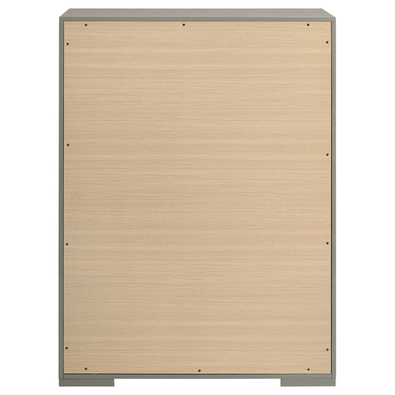 Coaster Furniture Ives 224975 5-Drawer Bedroom Chest of Drawers - Grey High Gloss IMAGE 6