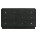 Coaster Furniture Cavelle 223663 6-Drawer Dresser Cabinet - Black IMAGE 2