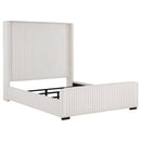 Coaster Furniture Natasha 306051Q 65-inch Upholstered Queen Wingback Bed - Cream IMAGE 1