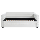 Coaster Furniture Patricia 300716 Boucle Upholstered Twin Day Bed with Trundle - White IMAGE 3