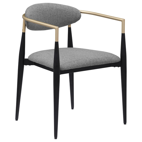 Coaster Furniture Alexis 182682 Fabric Upholstered Dining Arm Chair - Grey (Set of 2) IMAGE 1