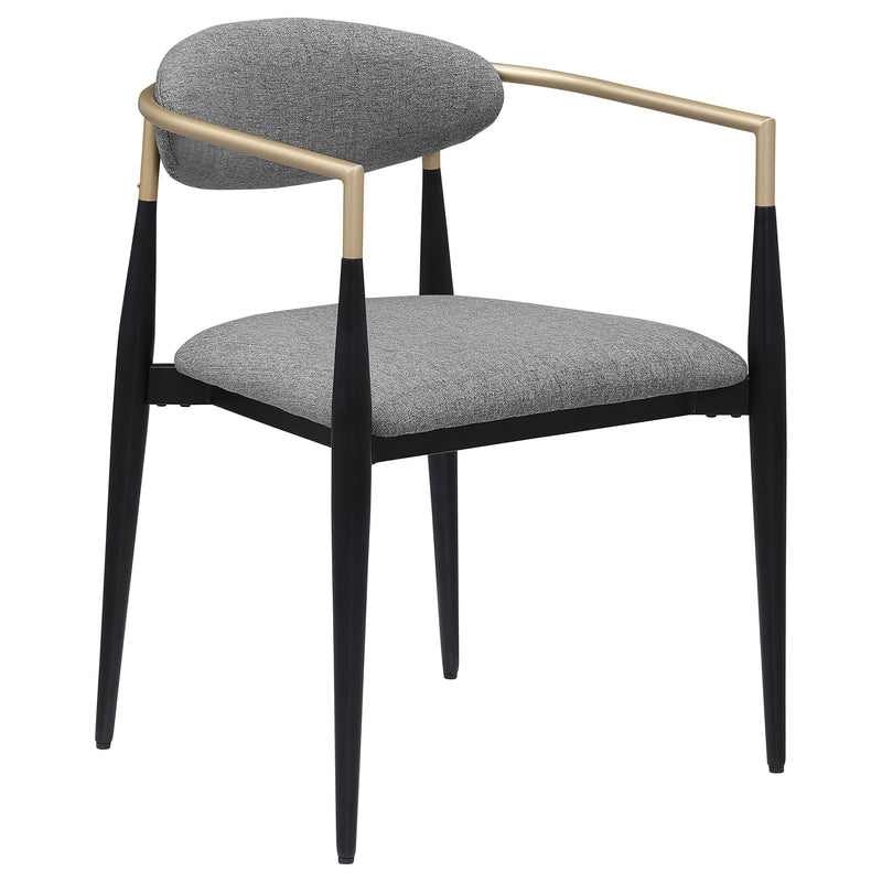 Coaster Furniture Alexis 182682 Fabric Upholstered Dining Arm Chair - Grey (Set of 2) IMAGE 1