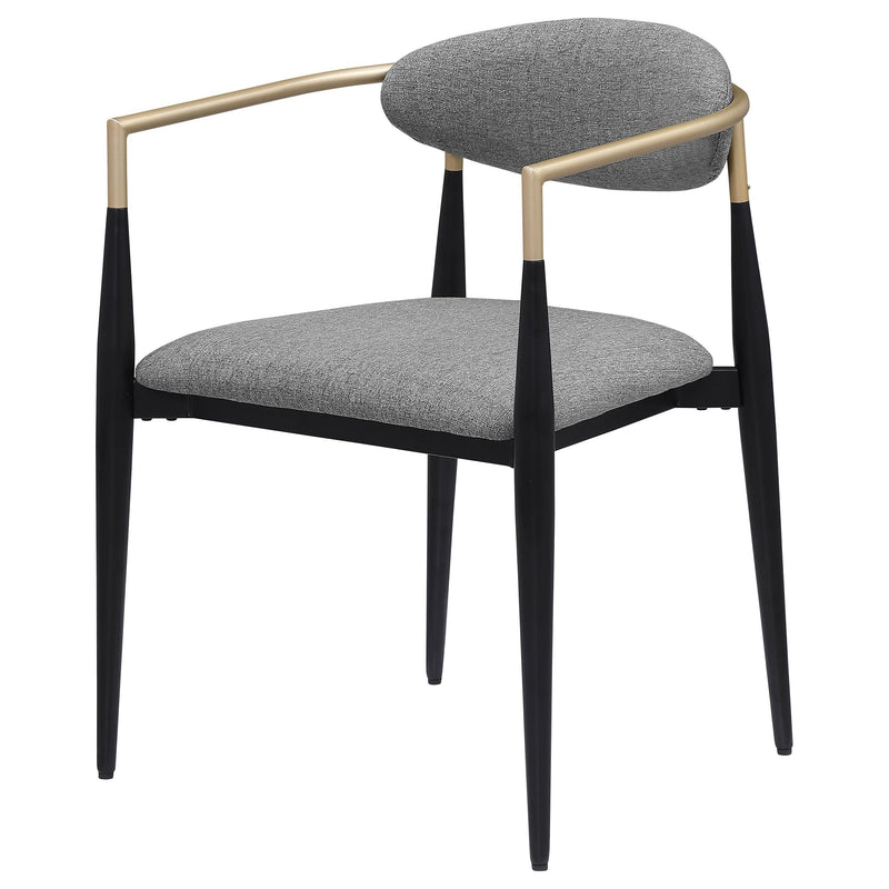 Coaster Furniture Alexis 182682 Fabric Upholstered Dining Arm Chair - Grey (Set of 2) IMAGE 3