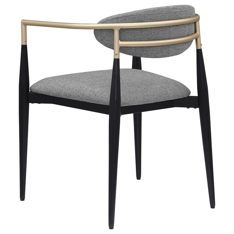 Coaster Furniture Alexis 182682 Fabric Upholstered Dining Arm Chair - Grey (Set of 2) IMAGE 5