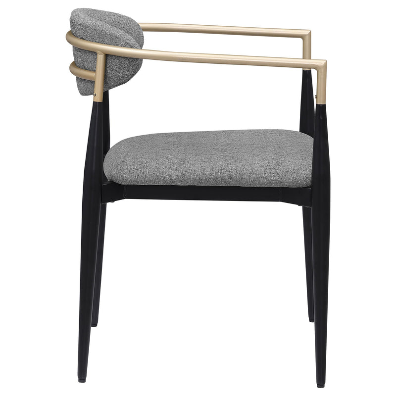 Coaster Furniture Alexis 182682 Fabric Upholstered Dining Arm Chair - Grey (Set of 2) IMAGE 7