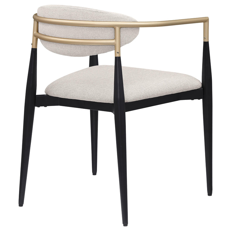 Coaster Furniture Alexis 182692 Fabric Upholstered Dining Arm Chair - Beige (Set of 2) IMAGE 6