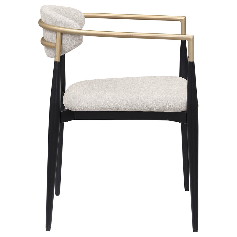 Coaster Furniture Alexis 182692 Fabric Upholstered Dining Arm Chair - Beige (Set of 2) IMAGE 7