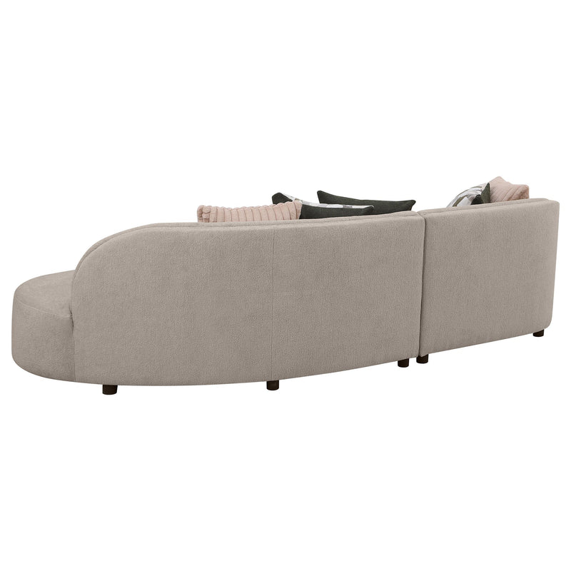Coaster Furniture Fayette 504920 2-piece Upholstered Sectional Sofa - Greige IMAGE 3