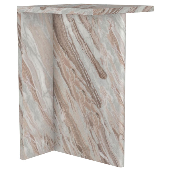 Coaster Furniture Bowdoin 930053 Genuine Marble Accent Side Table - Grey IMAGE 1