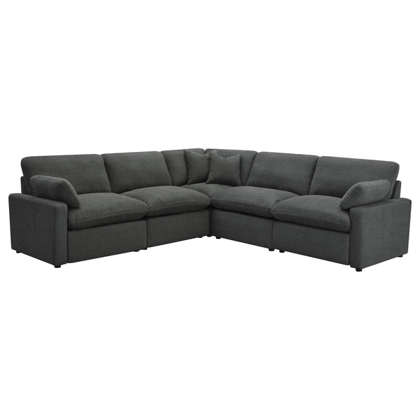 Coaster Furniture Collins 609530P 5-piece Modular Power Reclining Sectional - Dark Grey IMAGE 1