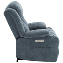 Coaster Furniture Houston 602294P Upholstered Power Lift Recliner - Slate Blue IMAGE 9