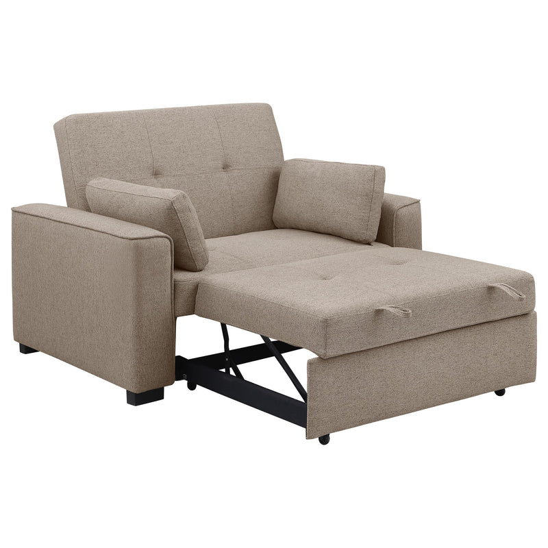 Coaster Furniture Edith 360146 Upholstered Convertible Sleeper Sofa Bed - Beige IMAGE 2