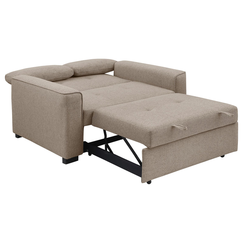Coaster Furniture Edith 360146 Upholstered Convertible Sleeper Sofa Bed - Beige IMAGE 3