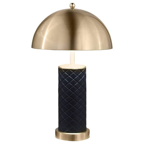 Coaster Furniture Ferris 920228 23-inch Dome Quilted Table Lamp - Black (Set of 2) IMAGE 1