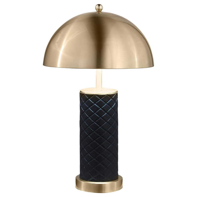 Coaster Furniture Ferris 920228 23-inch Dome Quilted Table Lamp - Black (Set of 2) IMAGE 1