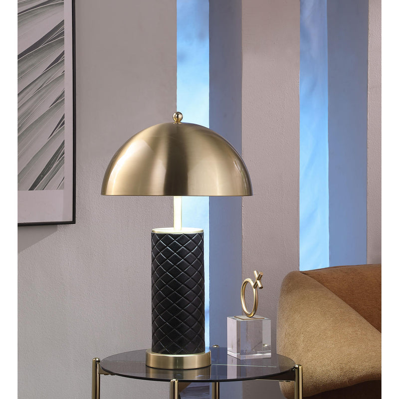 Coaster Furniture Ferris 920228 23-inch Dome Quilted Table Lamp - Black (Set of 2) IMAGE 2