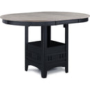  Crown Mark Hartwell 2795LG-T-4260 Counter Height Dining Table - Light Grey IMAGE 1