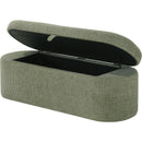  Crown Mark Philipa 4924GR-BENCH Storage Bench - Green Tweed IMAGE 2