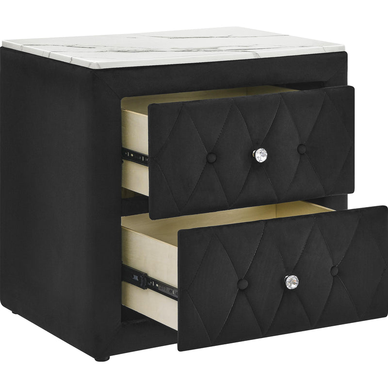 Crown Mark Annabelle 5114BK-2 Nightstand - Black IMAGE 2