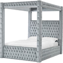  Crown Mark Annabelle 5114GY-Q Queen Canopy Bed - Grey IMAGE 1
