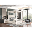  Crown Mark Annabelle 5114IV-K King Canopy Bed - Ivy IMAGE 4
