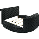  Crown Mark Voltare 5212BK-K King Bed with Fireplace & TV Lift - Black IMAGE 3