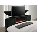  Crown Mark Voltare 5212BK-K King Bed with Fireplace & TV Lift - Black IMAGE 7