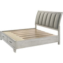  Crown Mark Jaymes B6582-K King Storage Bed - White Mist IMAGE 2