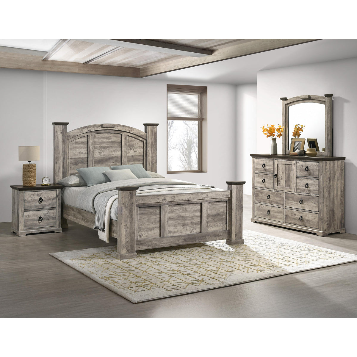  Crown Mark Ella Mae B6840-K King Poster Bed IMAGE 3