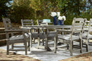 Visola - Rectangular Dining Table With Umbrella Option - Gray
