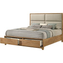  Crown Mark Florian Queen Upholstered Platform Bed with Storage B6572-Q-HB/B6572-Q-FBD/B6572-KQ-RAIL IMAGE 2
