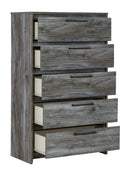 Baystorm - Five Drawer Chest - Gray