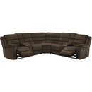  Coaster Furniture Atkinson 601510 Upholstered Reclining Sectional Sofa - Chocolate IMAGE 2