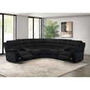  Coaster Furniture Atkinson 601520 Upholstered Reclining Sectional Sofa - Black IMAGE 7