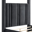  Crown Mark Jayla King Upholstered Canopy Bed 5117BK-K-HBFB/5117BK-KQ-RAIL/5117BK-KQ-POST IMAGE 4