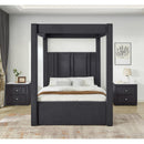  Crown Mark Jayla Queen Upholstered Canopy Bed 5117BK-Q-HBFB/5117BK-KQ-RAIL/5117BK-KQ-POST IMAGE 3